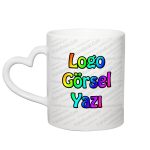 Kalp Kulplu Kupa Bardak Baskı