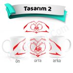 Sevgiliye Kupa Bardak Baskı - Tasarım 02