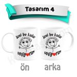 Sevgiliye Kupa Bardak Baskı - Tasarım 04