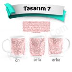 Sevgiliye Kupa Bardak Baskı - Tasarım 07