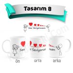 Sevgiliye Kupa Bardak Baskı - Tasarım 08