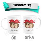 Sevgiliye Kupa Bardak Baskı - Tasarım 12