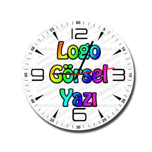 Ahşap Duvar Saati Baskı