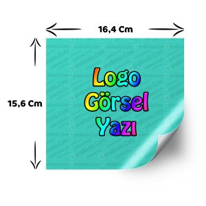 Etiket Sticker Baskı - 15.6 x 16.4 Cm Kuşe