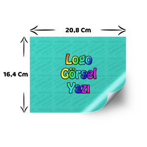 Etiket Sticker Baskı - 16.4 x 20.8 Cm Kuşe