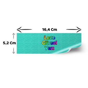 Etiket Sticker Baskı - 5.2 x 16.4 Cm Kuşe