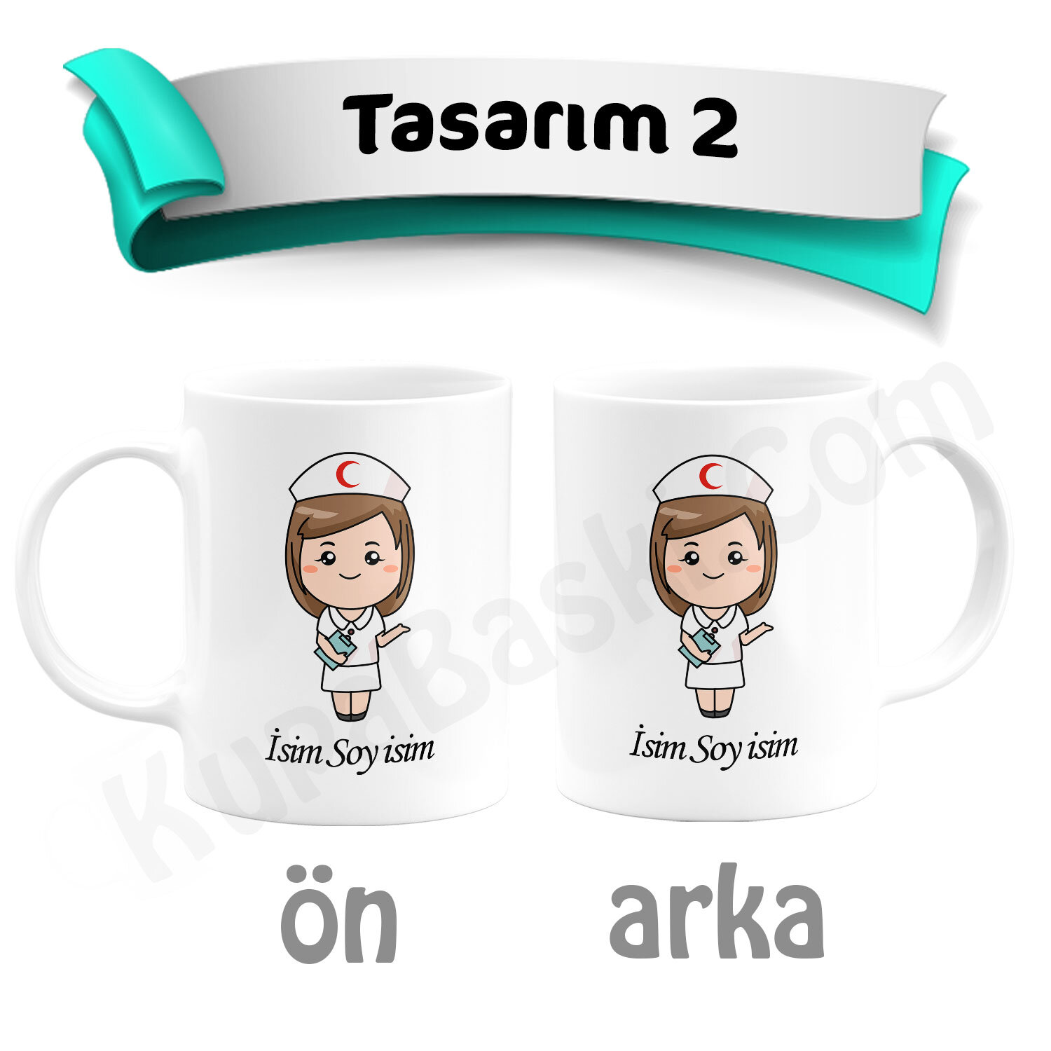 Hemşire Kupa Bardak Baskı - Tasarım 2