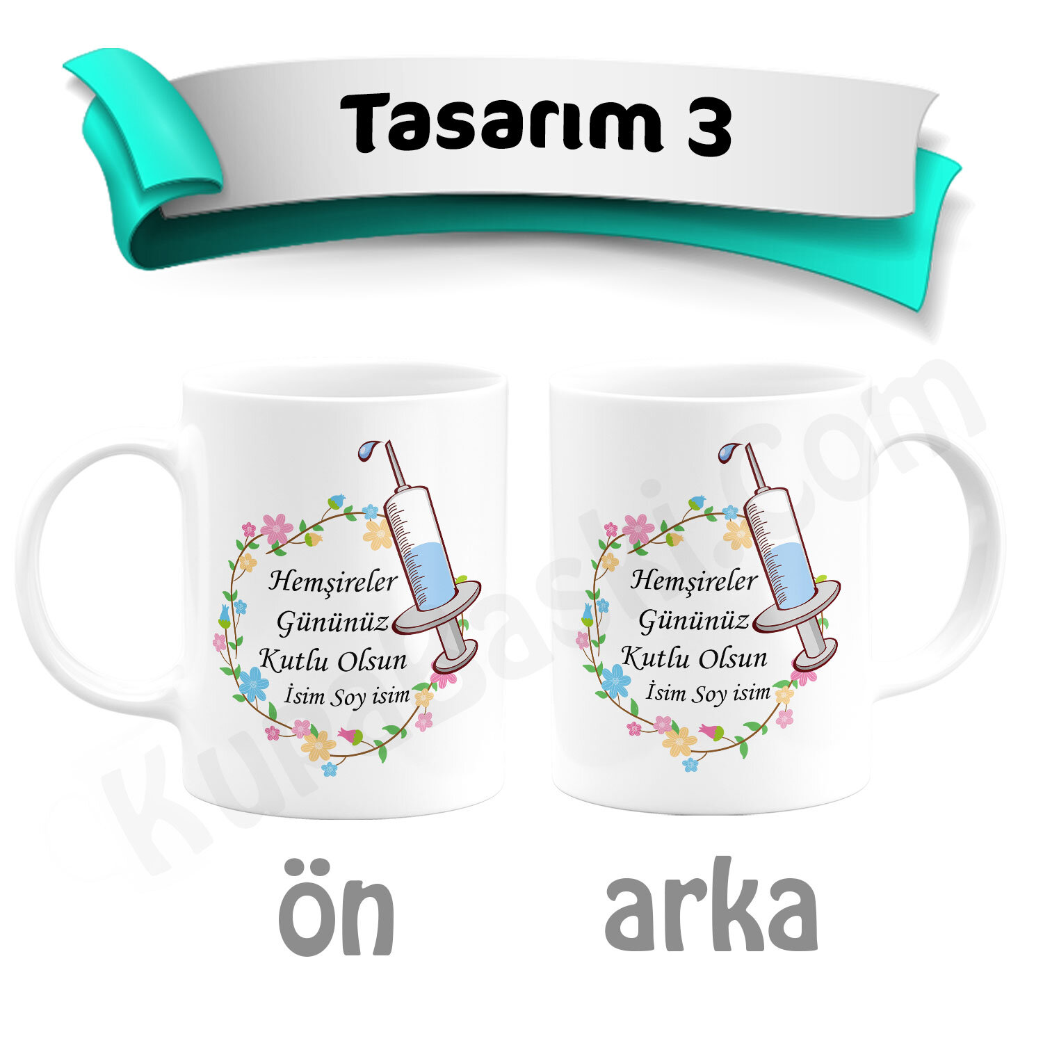 Hemşire Kupa Bardak Baskı - Tasarım 3