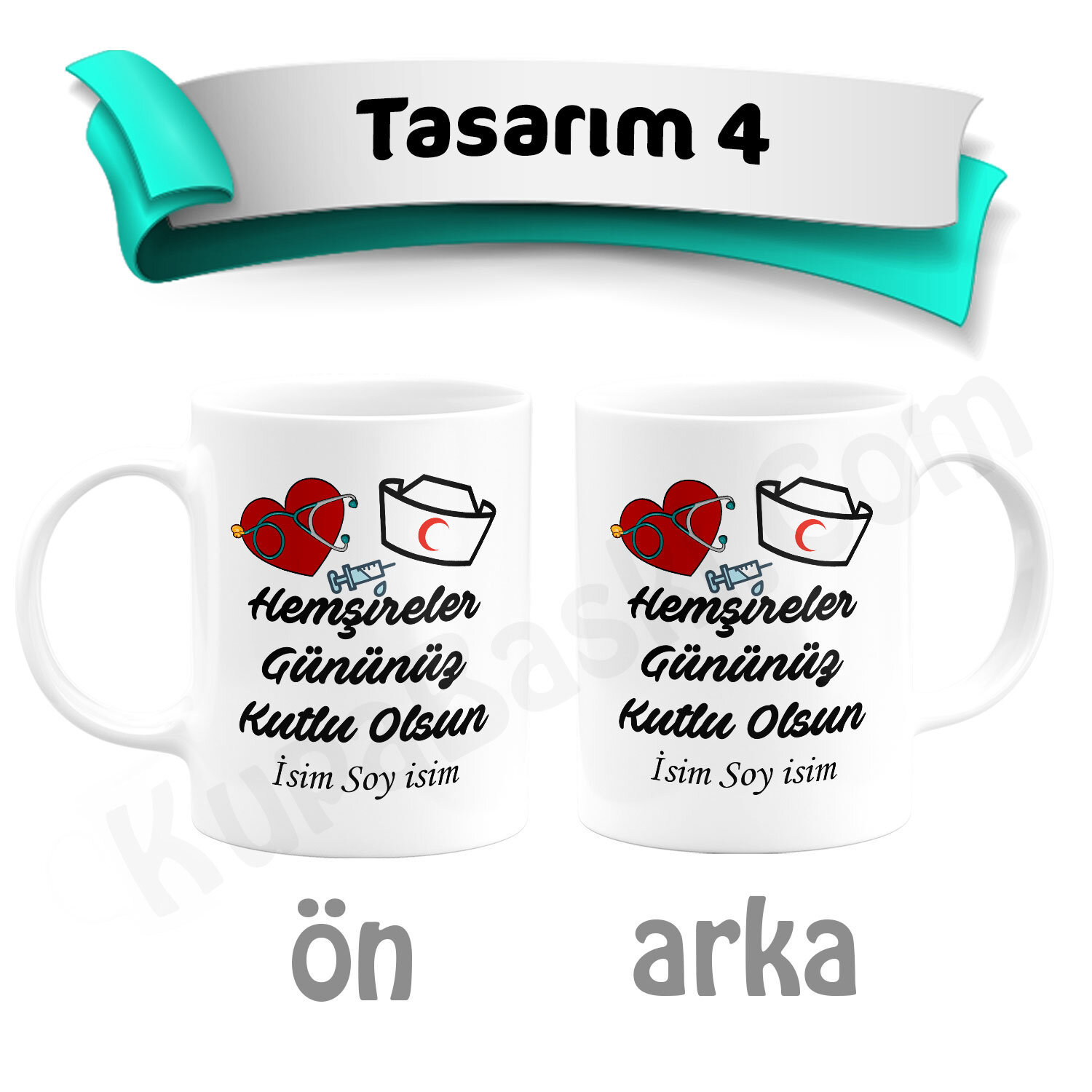 Hemşire Kupa Bardak Baskı - Tasarım 4