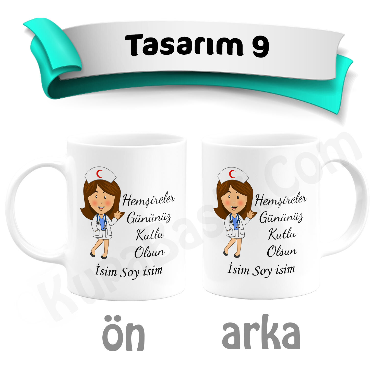 Hemşire Kupa Bardak Baskı - Tasarım 9