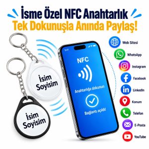 İsme Özel NFC Anahtarlık Baskı