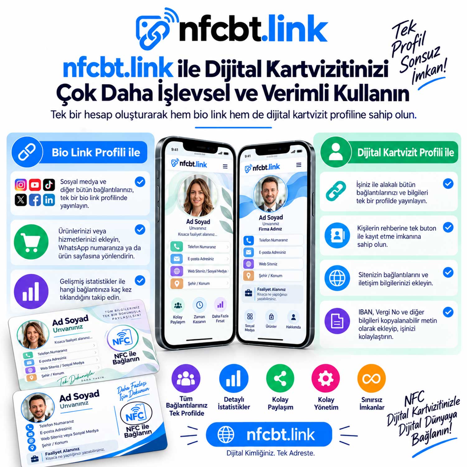 NFC Dijital Kartvizit Baskı - nfcbt.link