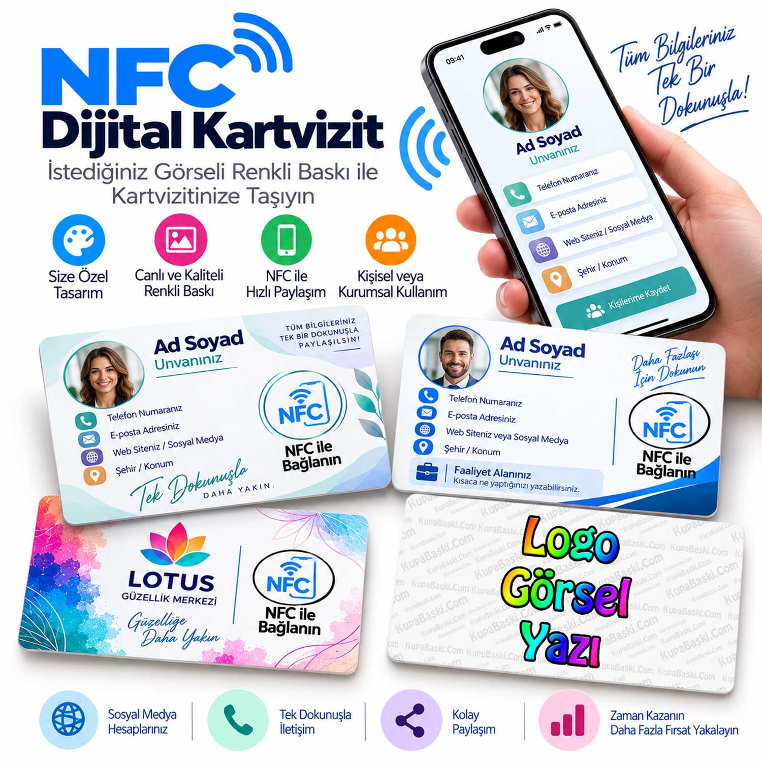 NFC Dijital Kartvizit Baskı