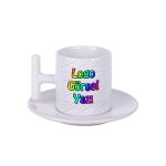 T Kulplu Türk Kahvesi Fincanı Baskı